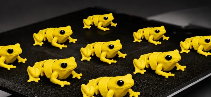 3D printed tiny articulated frog