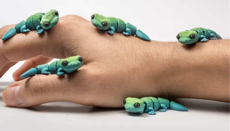 3D printed flexi gecko