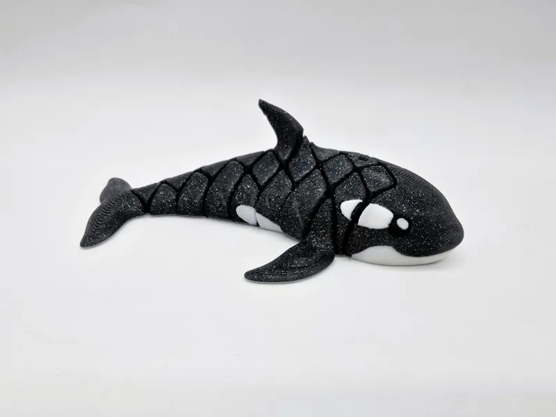3D printed flexi orca whale